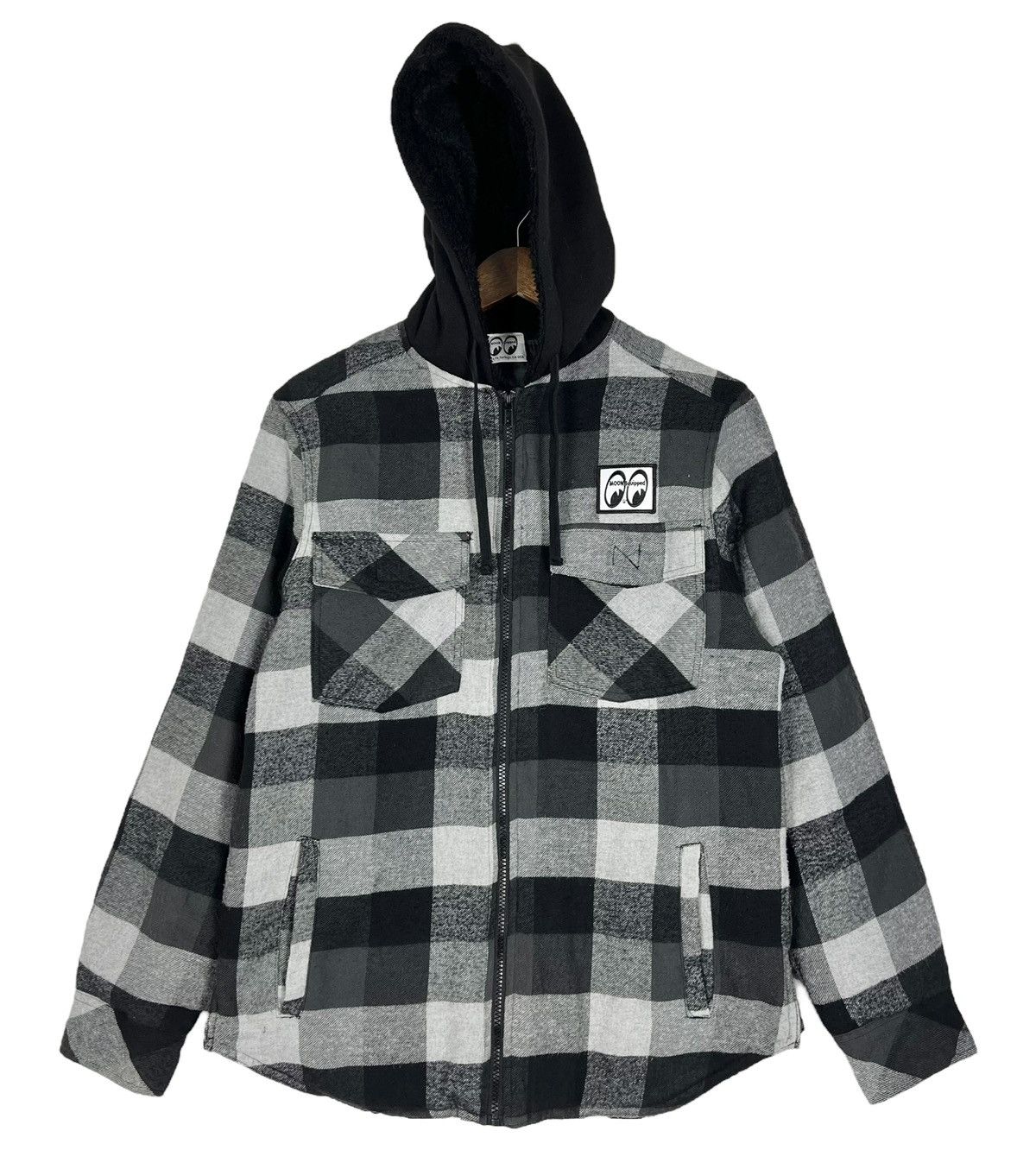 Japanese Brand Vintage MOONEYES Equipped Plaid Flannel Jacket Size US M / EU 48-50 / 2 - 1 Thumbnail