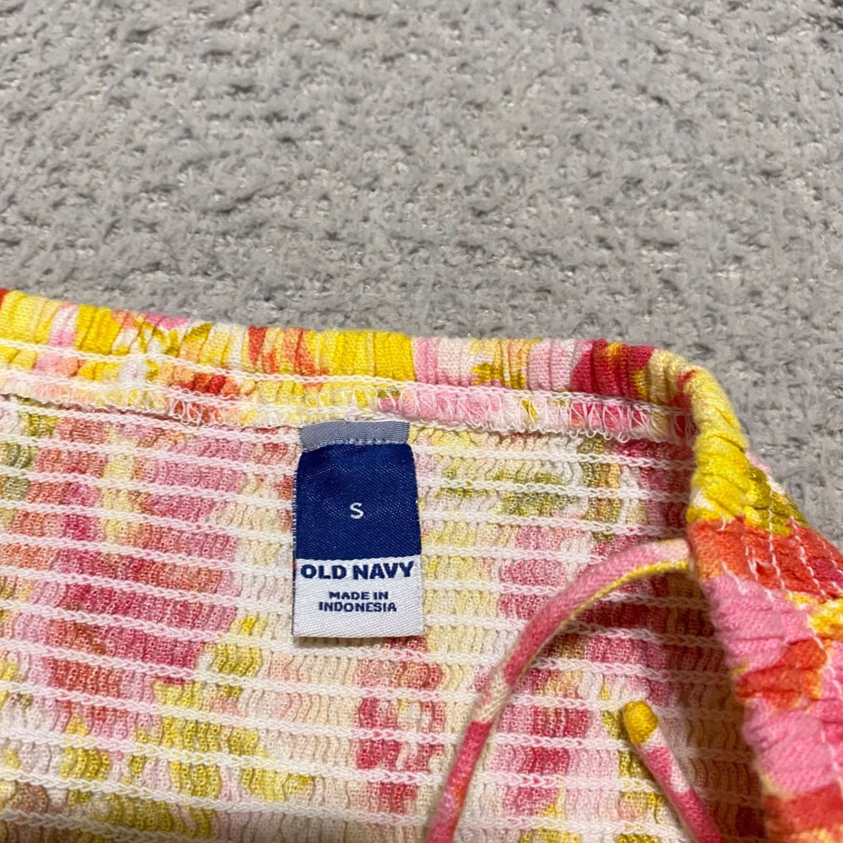 Old Navy NWT Old Navy Womens Dress Multicolor Floral Sleeveless Fit & Flare Short Linen Rayon Beach Spring Summer Womens (Size L) Size L / US 10 / IT 46 - 3 Thumbnail