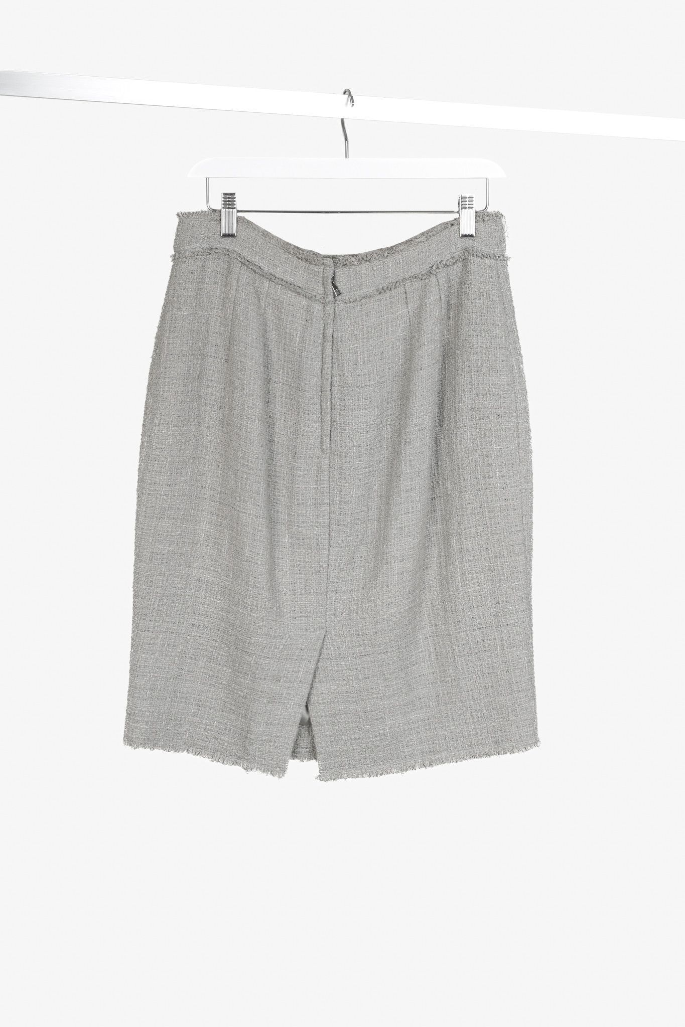 Dolce & Gabbana Dolce and Gabbana Grey Tweed Pencil Skirt Size 30" / US 8 / IT 44 - 2 Thumbnail