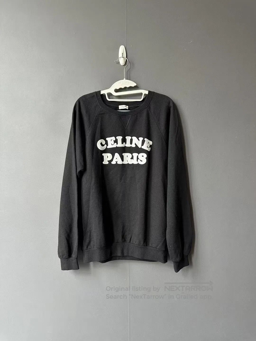 Celine Celine Flocked Logo Sweatshirt. Size M / US 6-8 / IT 42-44 - 1 Thumbnail