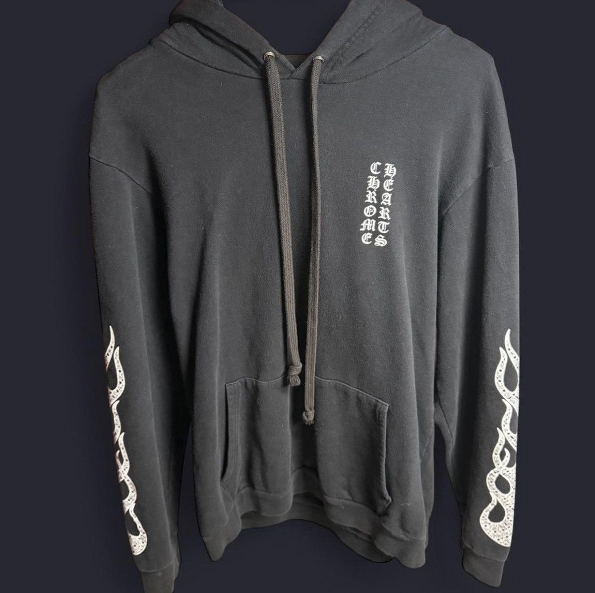 Chrome Hearts Chrome Hearts 1988 Vertical Logo "Flame" Hoodie XXL Size US XXL / EU 58 / 5 - 1 Thumbnail