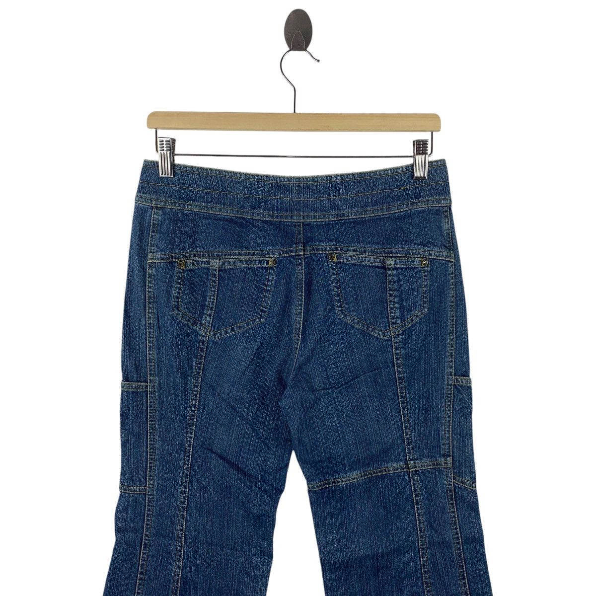 Sonia Rykiel × Vintage Vintage SONIA RYKIEL women flared reconstructed blue jeans Size 30" / US 8 / IT 44 - 16 Thumbnail