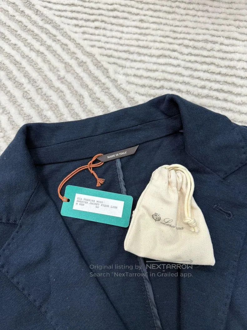 Loro Piana Loro Piana Men's Navy Casual Blazer Jacket. Size US L / EU 52-54 / 3 - 3 Thumbnail