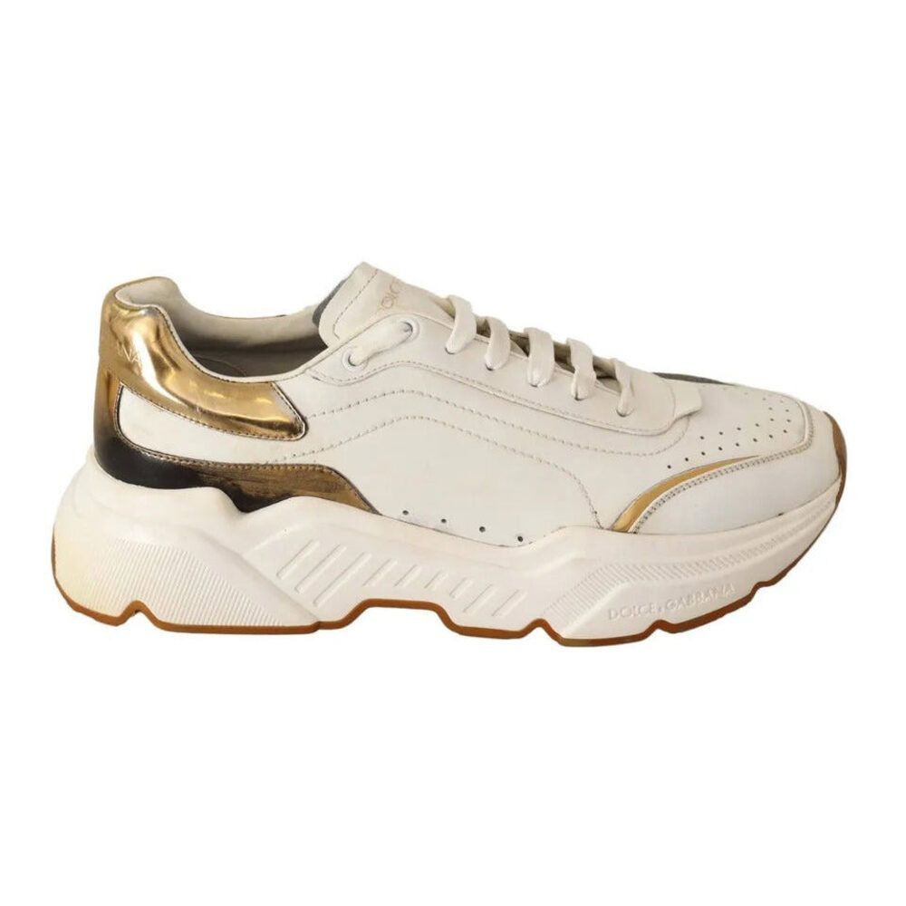 Dolce & Gabbana Dolce & Gabbana White Gold Leather Sport DAYMASTER Sneakers Size US 11.5 / EU 44-45 - 2 Thumbnail