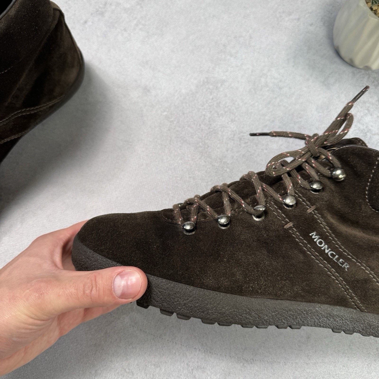 Moncler Moncler Men Brown Hi Top Suede Boot Size 42 US 9 Size US 9 / EU 42 - 13 Thumbnail