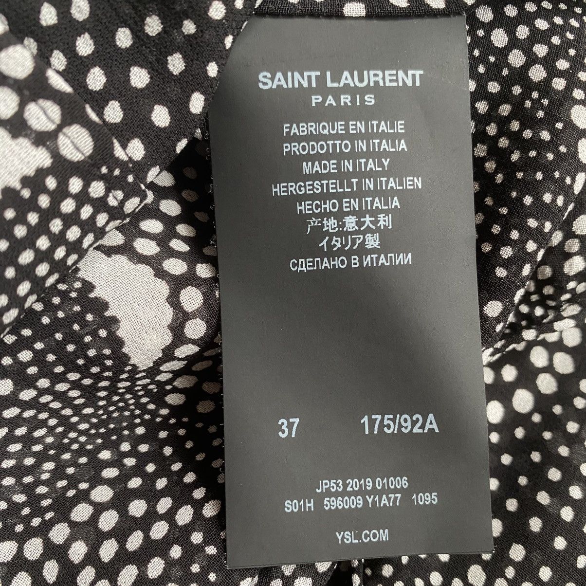 Saint Laurent Paris SS19 Polka dot Silk Shark Collar Shirt Size US S / EU 44-46 / 1 - 6 Thumbnail