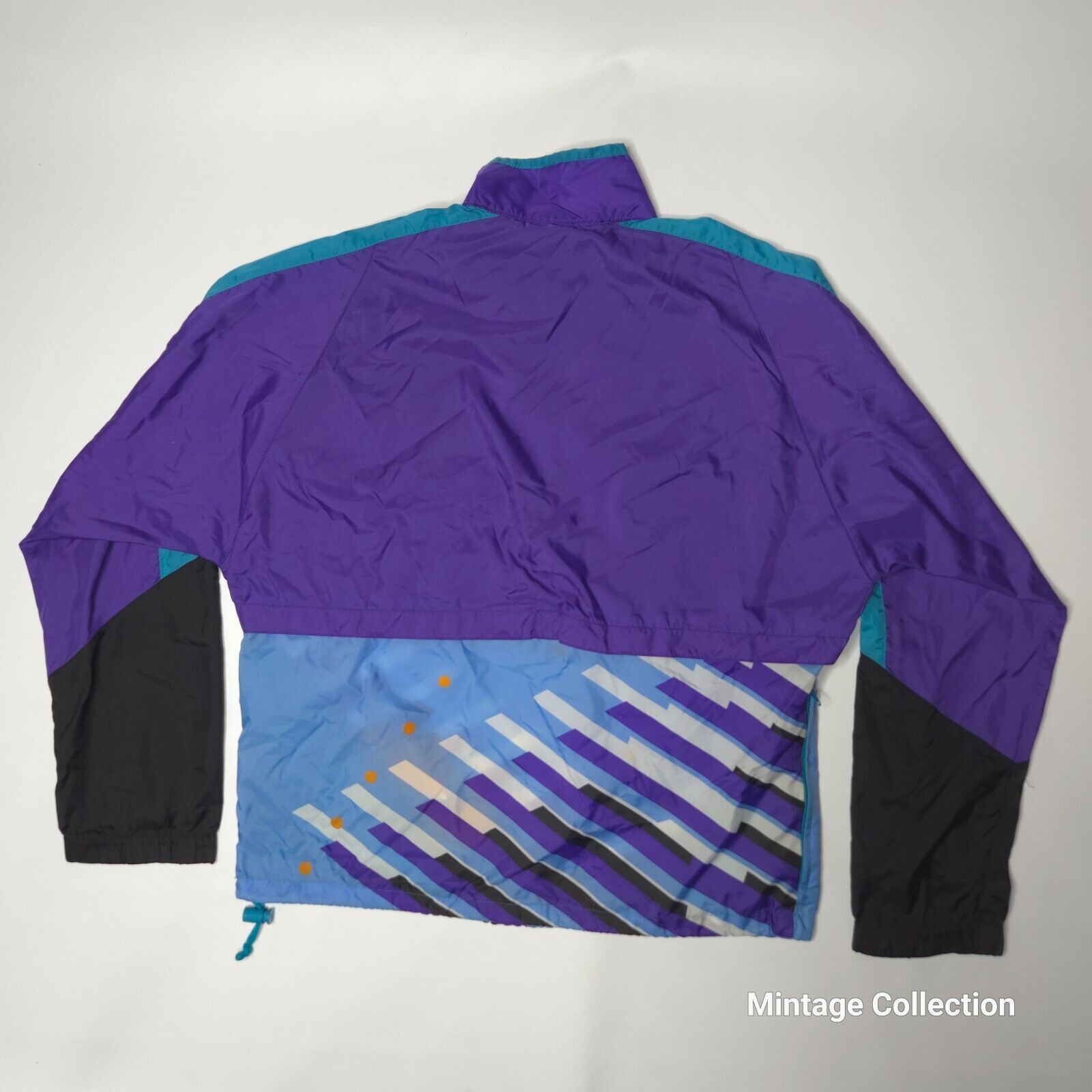 Nike VINTAGE NIKE GRAY TAG PURPLE TEAL 1/2 ZIP NYLON WINDBREAKER Size US S / EU 44-46 / 1 - 9 Thumbnail