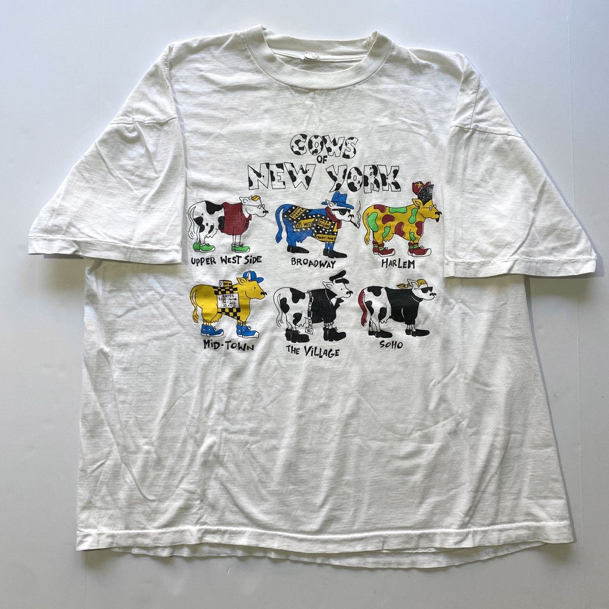 Vintage Vintage 90s Cows of New York City Art Tourist T-Shirt XL 