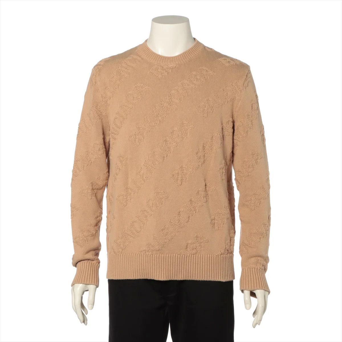 Image of Balenciaga O1Mt1Gz0524 Crewneck Sweater In Beige, Men's (Size Small)