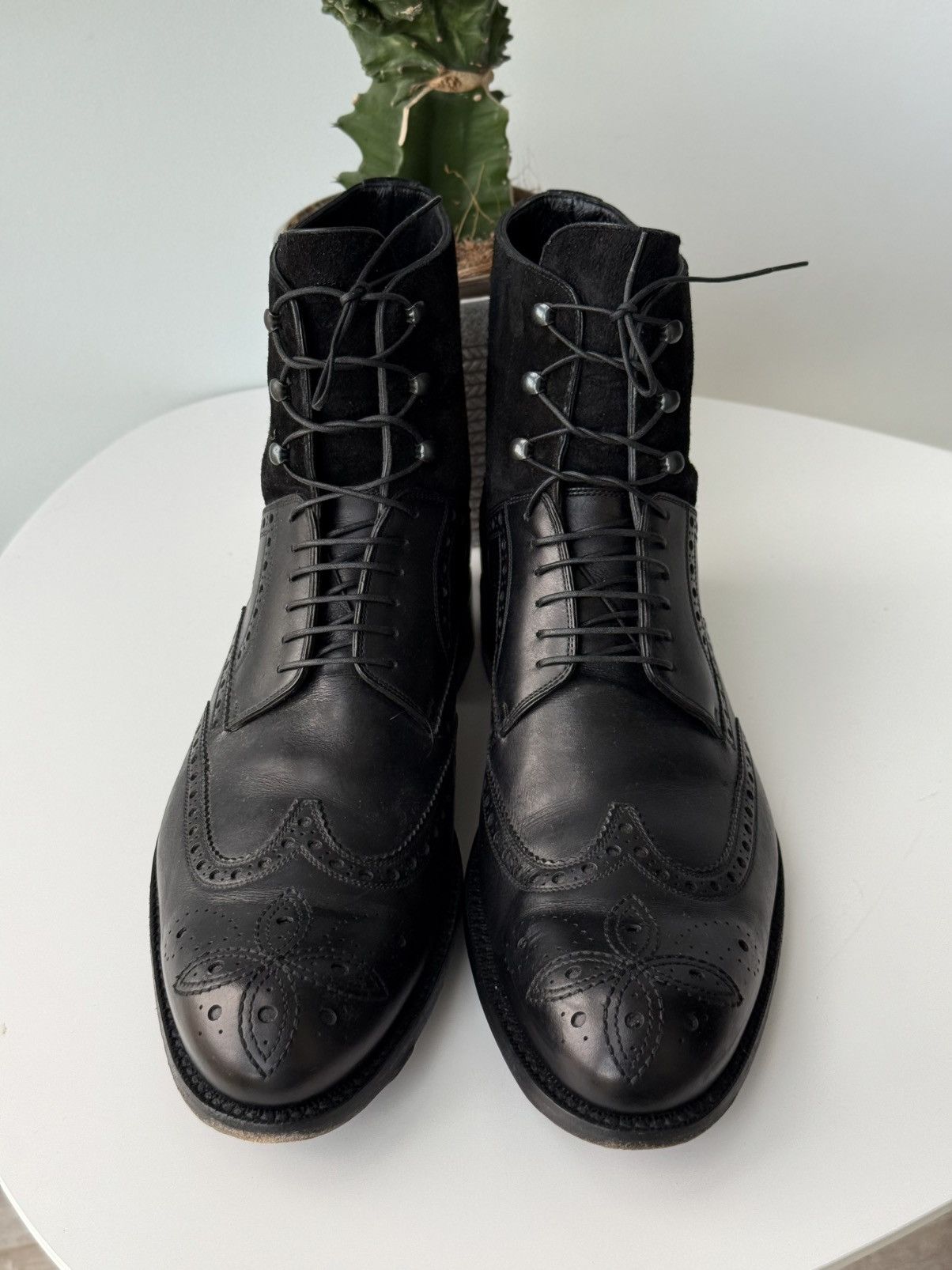 Louis Vuitton Louis Vuitton Brogue Oxford Ankle Boot Higt Leather / Suede Size US 11 / EU 44 - 5 Thumbnail