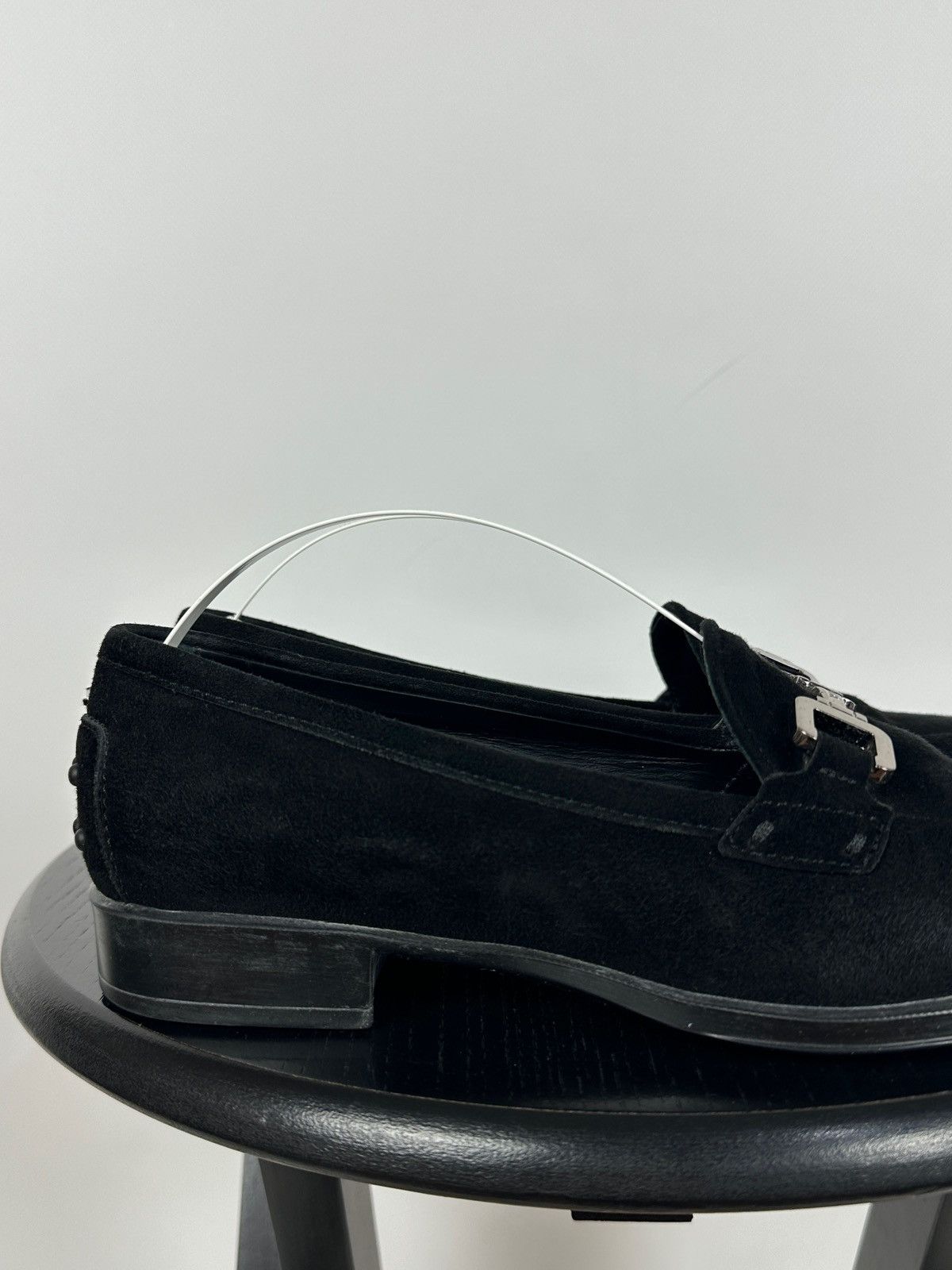 Tod's Tod’s Black Suede Horsebit Buckle Loafers Size US 6.5 / IT 36.5 - 13 Thumbnail