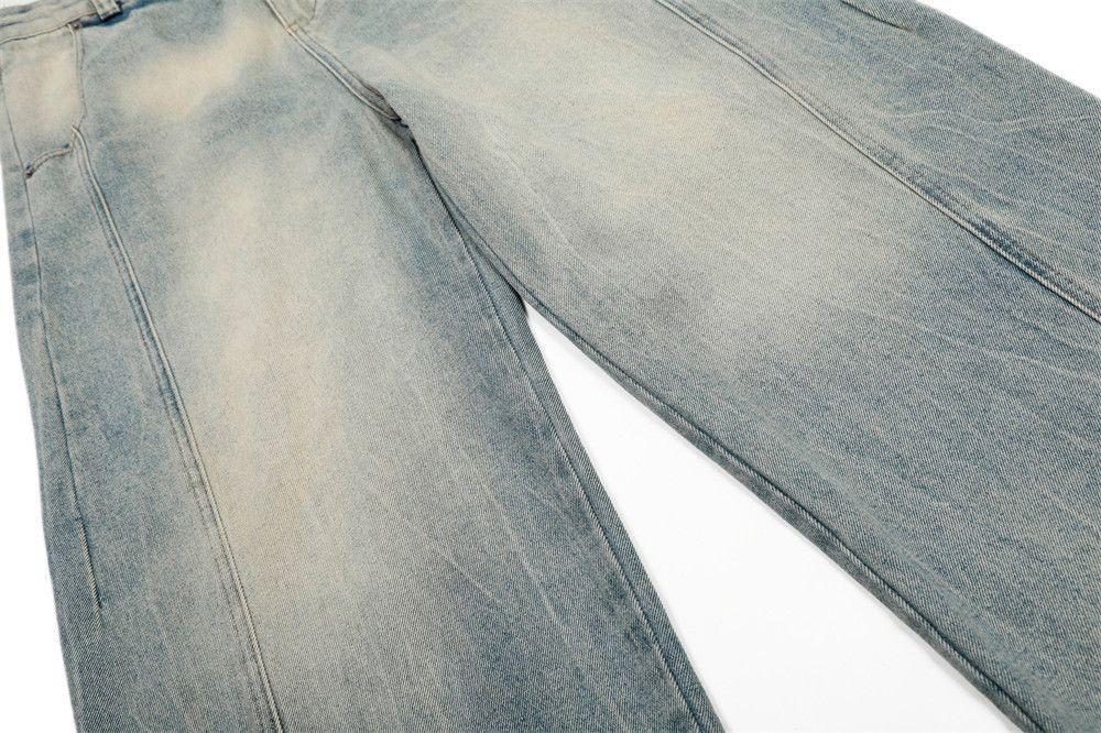 Japanese Brand × Jean Men's casual straight punk distressed washed gradient jeans Size US 32 / EU 48 - 6 Thumbnail