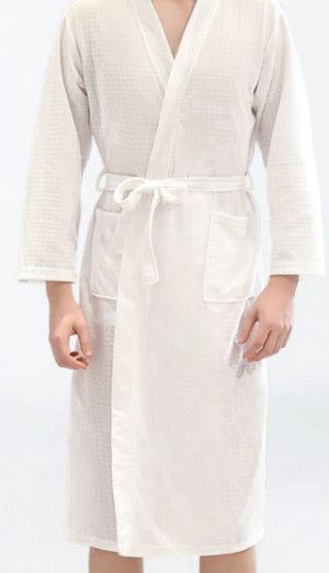 The Unbranded Brand Mens Soft Robe Lightweight Spa Shower Bathrobe Size ONE SIZE - 3 Thumbnail