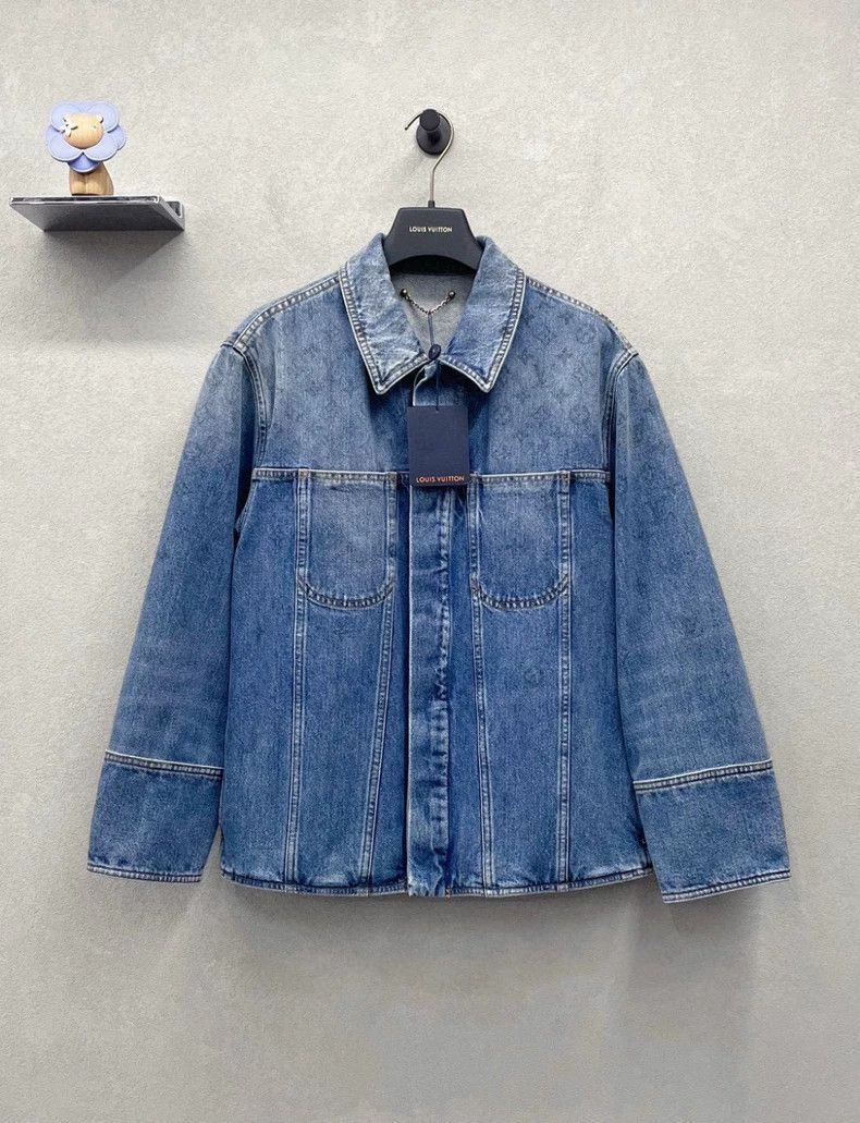 LV Vintage Distressed Denim Jacket - dmc