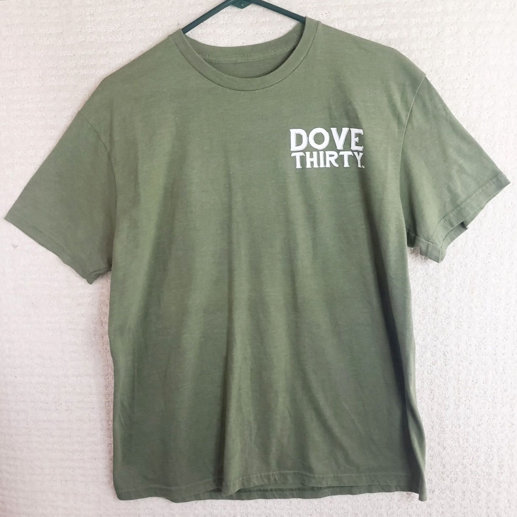 Vintage Dove 30 T-Shirt Logo Front & Back Green Short Sleeve Mens M Cotton Blend Jersey Graphic Tee Hunting Outdoor Shirt Size US M / EU 48-50 / 2 - 2 Thumbnail