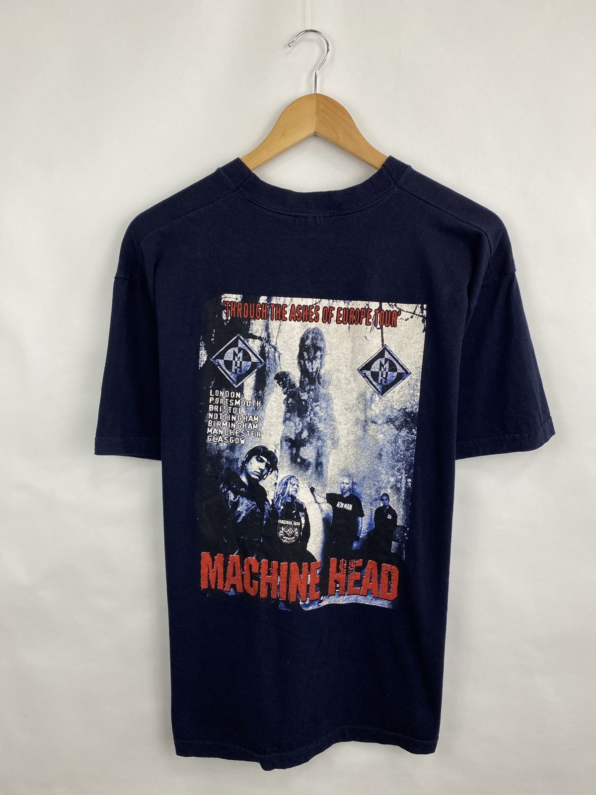 Band Tees Vintage 90s Machine Head Europe Tour T-Shirt Band Rock Rare Size US L / EU 52-54 / 3 - 3 Thumbnail