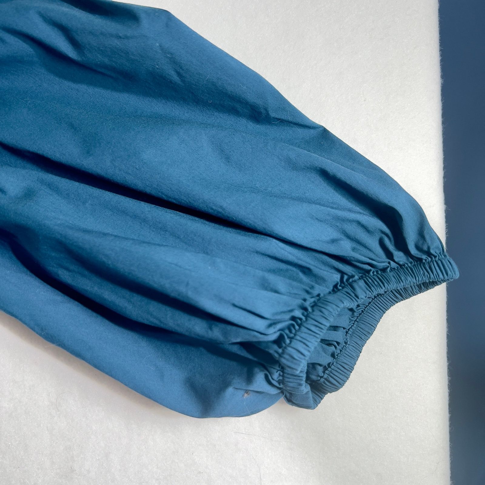 Other Eloquii Blouse Top Woman 18 Blue Elastic Cuffs Tie Back Size XXL / US 16-18 / IT 52-54 - 4 Thumbnail