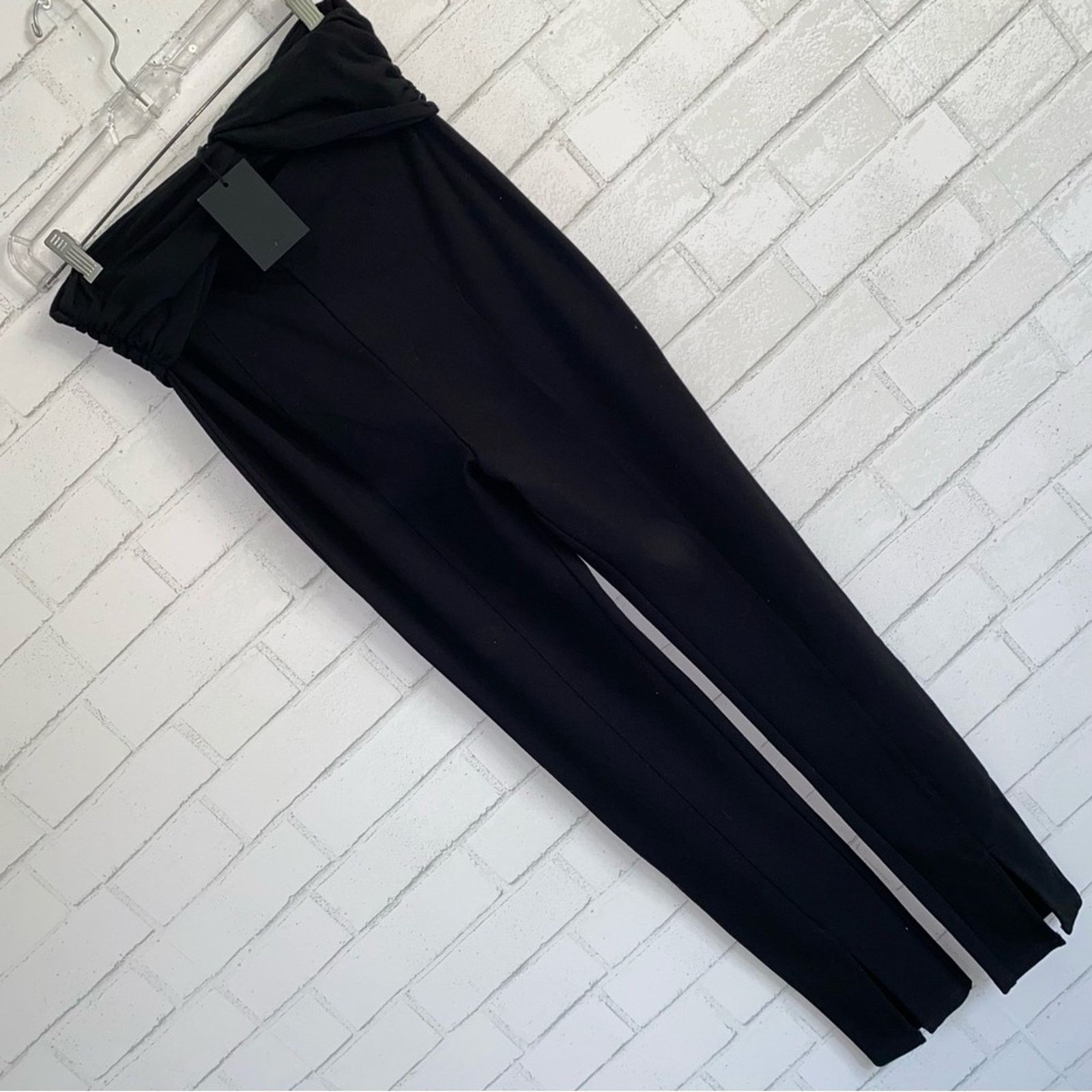 REVOLVE New NBD Revolve $168 Celine M BLK High Waist Pant MED NWT Size 28" / US 6 / IT 42 - 6 Thumbnail