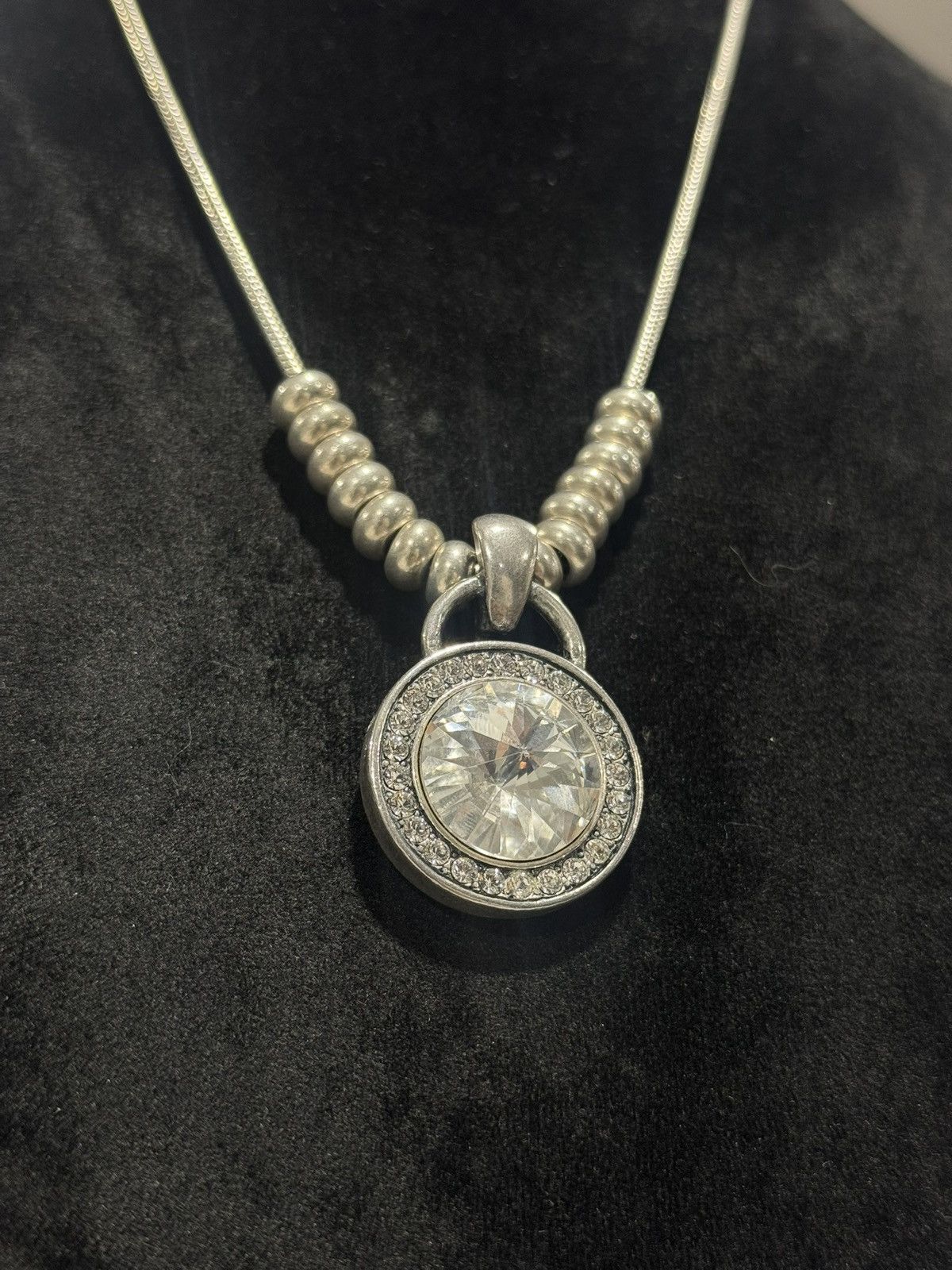 Jewelry Vintage Miglio Crystal Pendant Necklace Statement Jewelry Size ONE SIZE - 10 Thumbnail