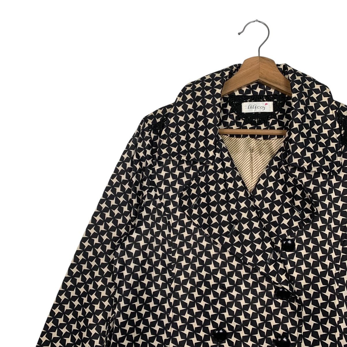 Japanese Brand Japanese Brand Lilicoj Polka Dot Double Breasted Trenchcoat Size M / US 6-8 / IT 42-44 - 7 Thumbnail