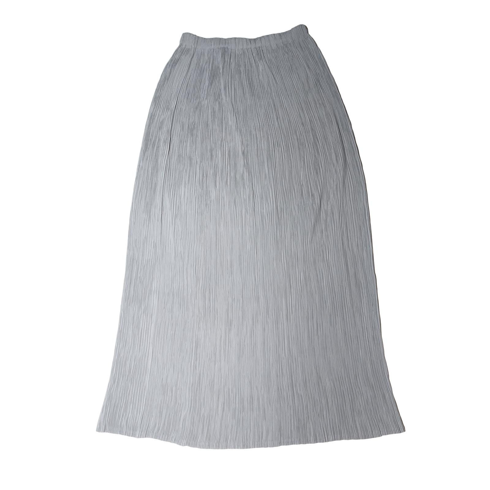 Issey Miyake Issey Miyake SS 1996 Gray Pleated Maxi Skirt Size 32" / US 10 / IT 46 - 1 Thumbnail