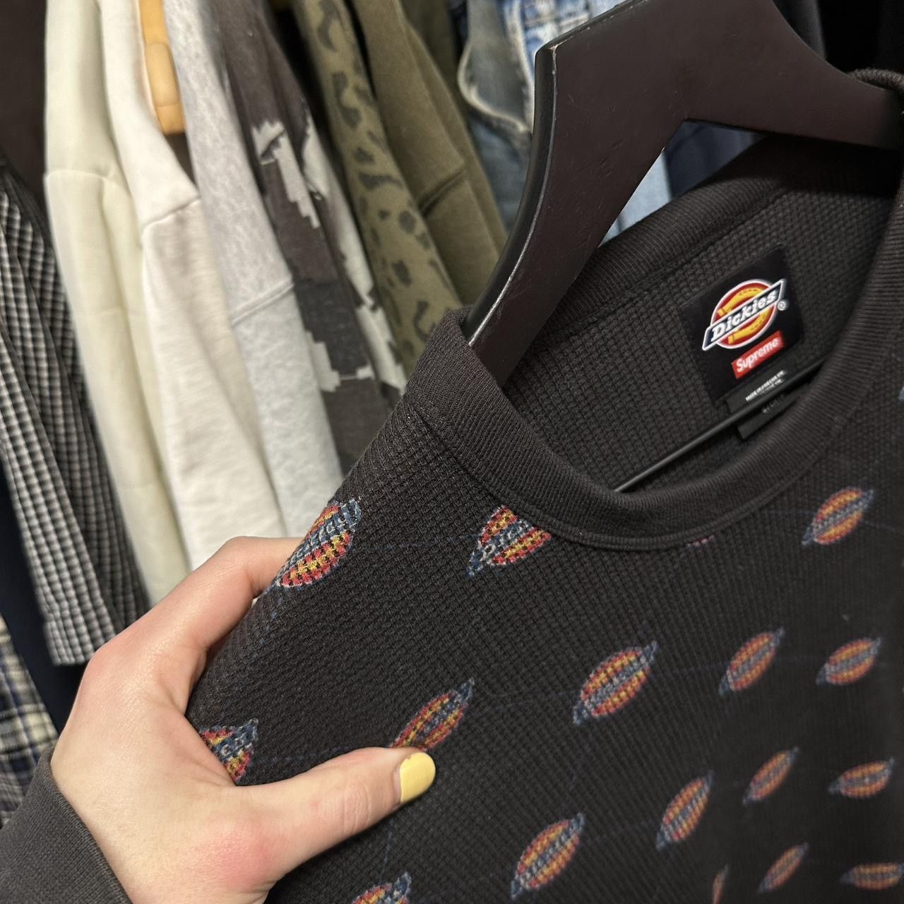 Dickies × Supreme Supreme x Dickies Black Longsleeve Thermal Waffle Logo Shirt Size US S / EU 44-46 / 1 - 5 Thumbnail