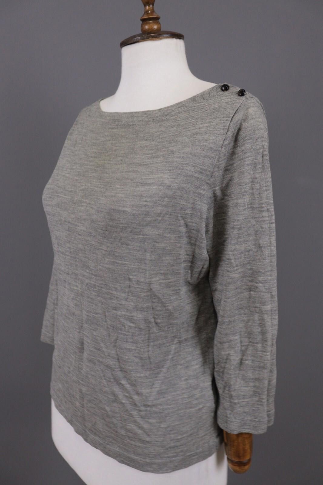 J.Crew J. Crew Gray Merino Wool Sweater Long Sleeve Top Size L Size L / US 10 / IT 46 - 7 Thumbnail
