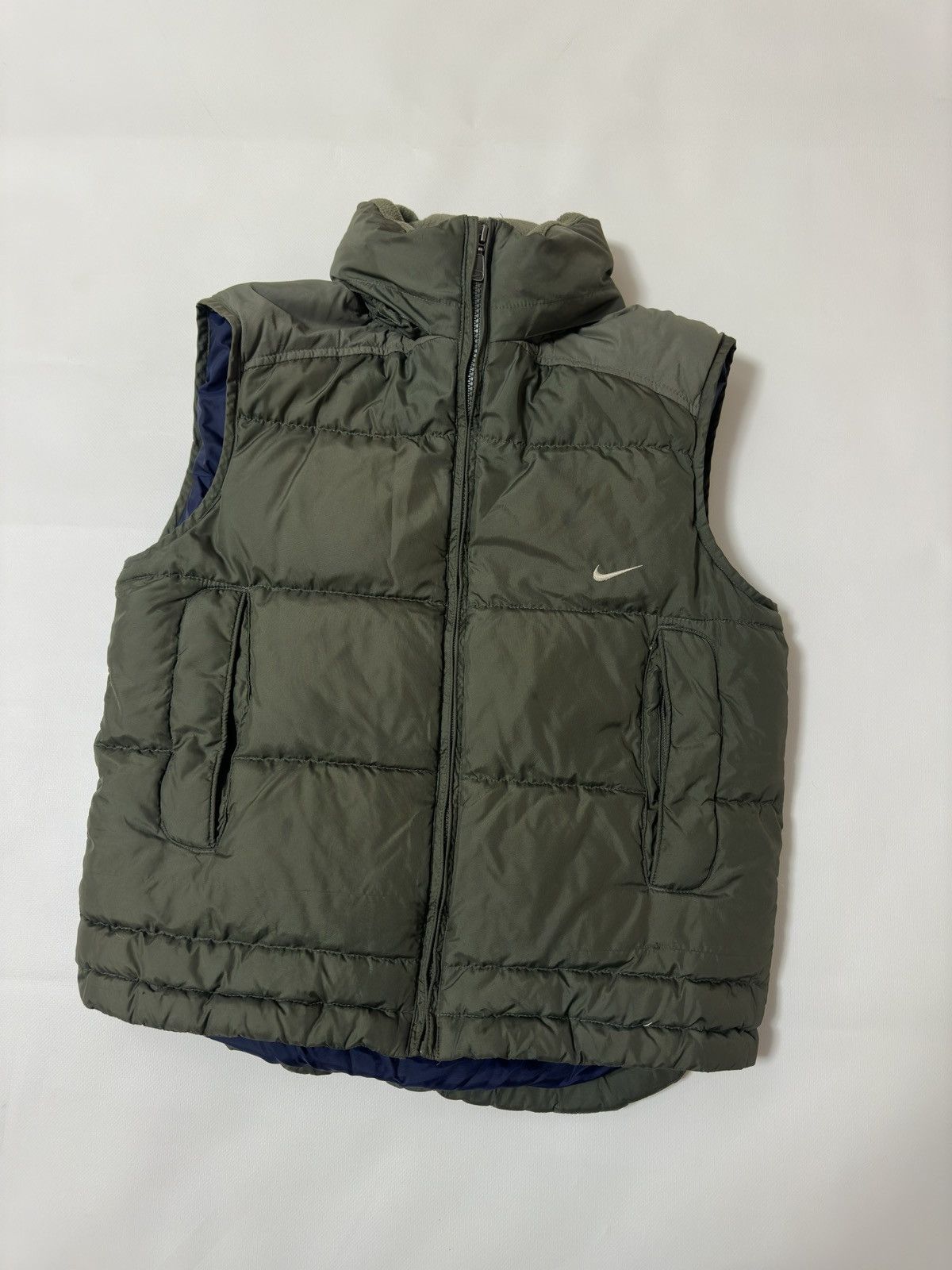 Y2k Vintage Nike Drill Puffer Down Vest Unisex