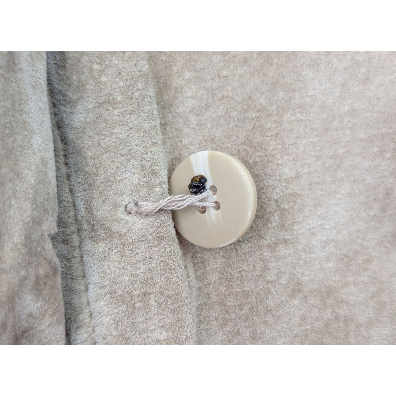 Vintage Vtg Giacca Suede Leather Lined Button Jacket Women M Beige Long Field Coat Size M / US 6-8 / IT 42-44 - 4 Thumbnail