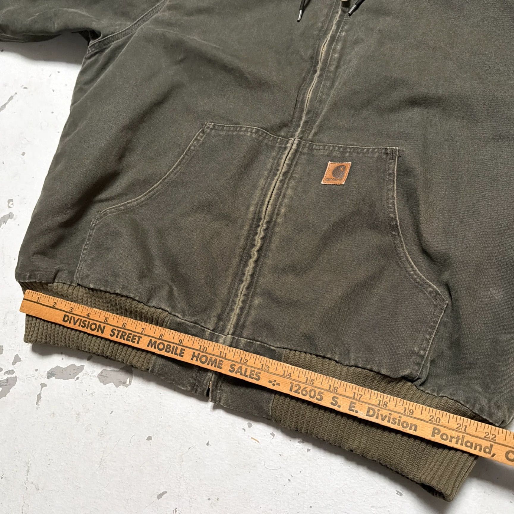 Carhartt VINTAGE Carhartt J130 MOS Green Hooded Canvas Quilted Lined Work Jacket XL Size US XL / EU 56 / 4 - 6 Thumbnail