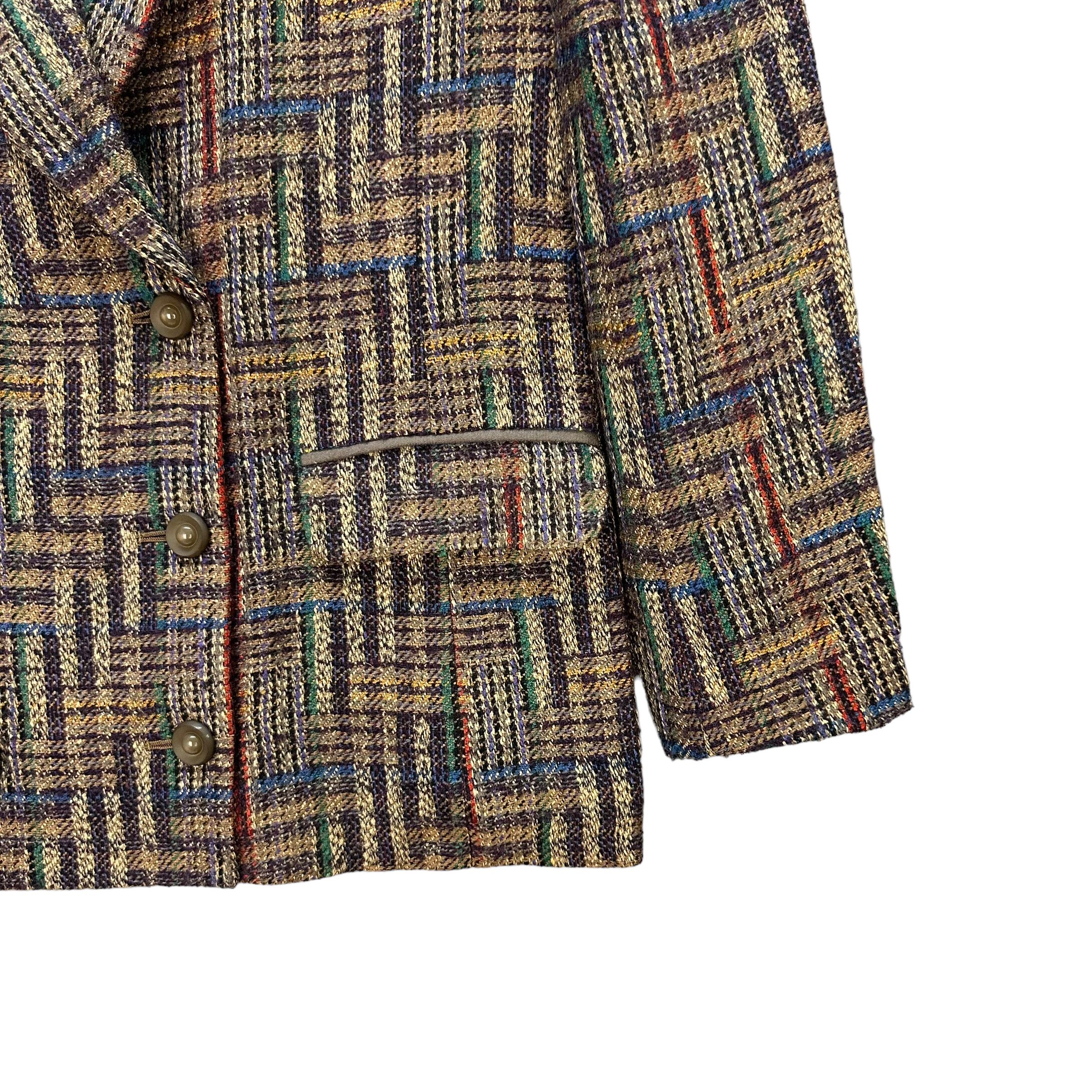 Hardy Amies HARDY AMIES COLORFUL DOUBLE BREASTED COAT JACKET #8382-006 Size M / US 6-8 / IT 42-44 - 5 Thumbnail