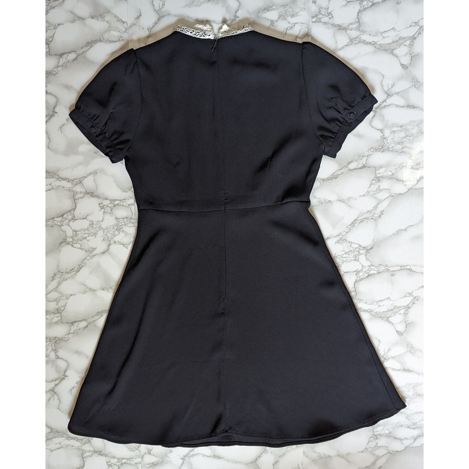 Forever 21 Forever 21 black dress with white lace - size S Size S / US 4 / IT 40 - 2 Thumbnail