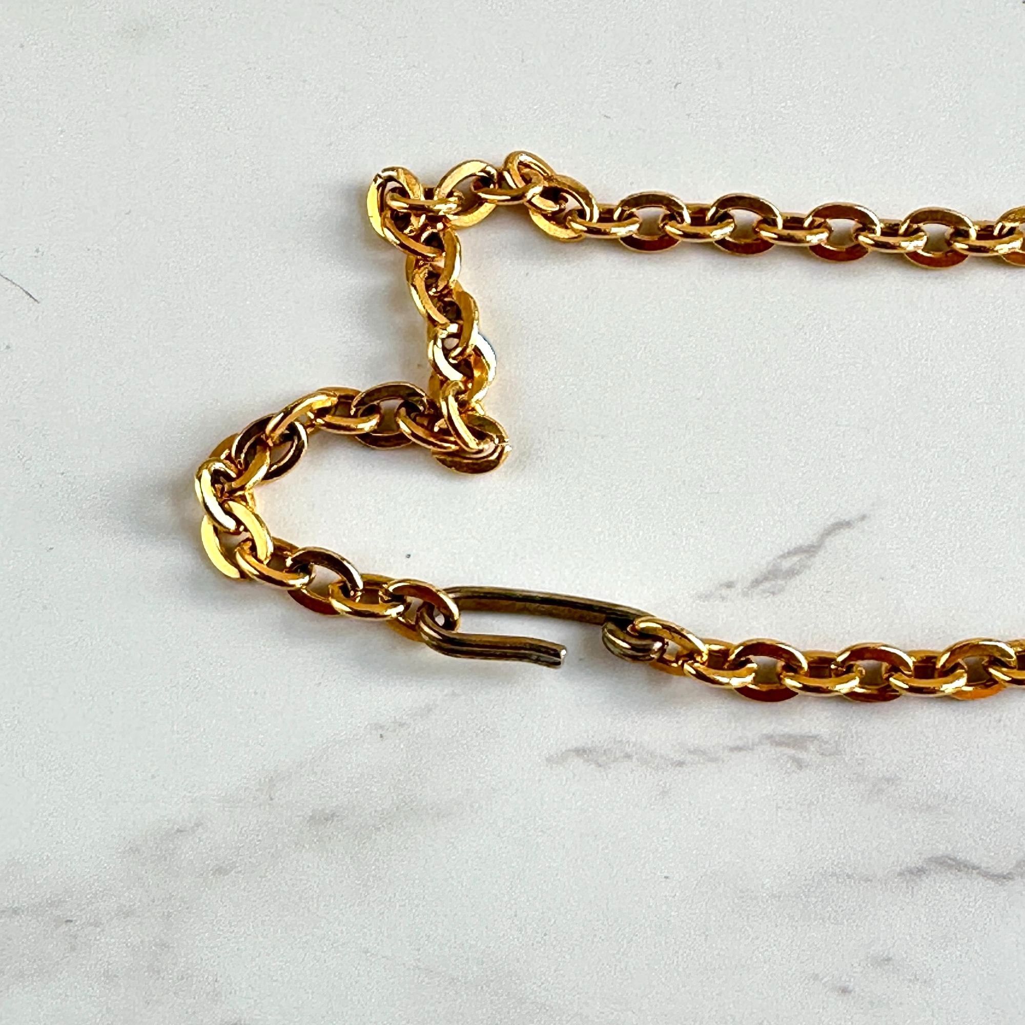 Vintage Gold Plated Oval Link Chain Necklace 18" with Hook Clasp Size ONE SIZE - 5 Thumbnail