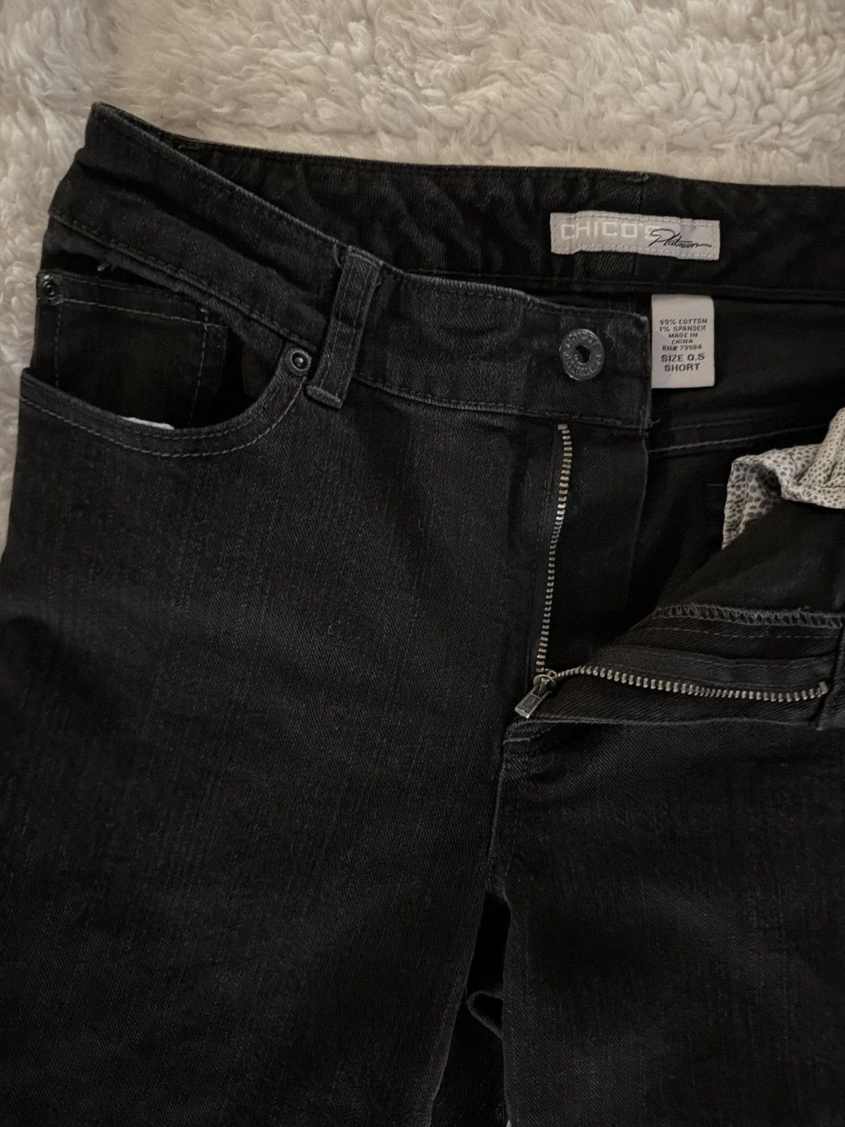 Chicos chico’s platinum black denim Size 25" / US 0 / IT 36 - 2 Thumbnail