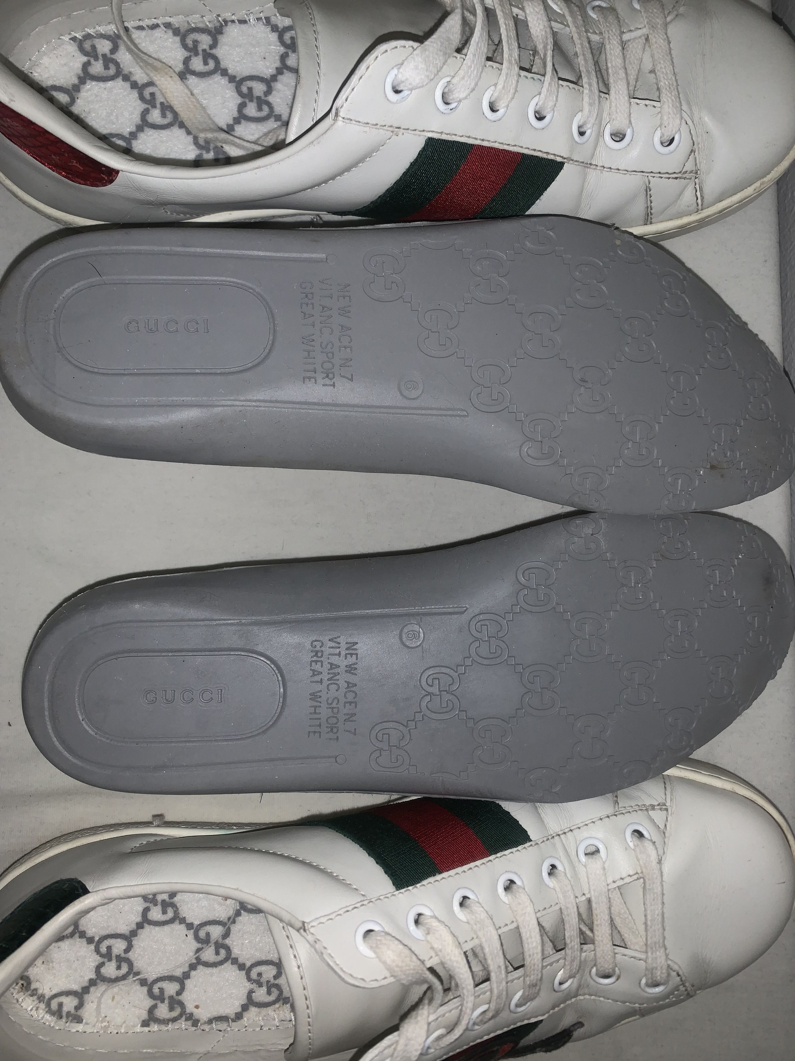 Gucci Gucci Ace Watersnake-Trimmed Appliquéd Leather Sneakers Size US 8 / EU 41 - 8 Thumbnail