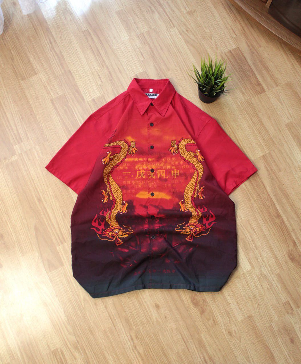 Anime 🔥 Japan Dragon 90s Vintage Anima Streetwear Hawaiian Shirt Size US XL / EU 56 / 4 - 1 Thumbnail