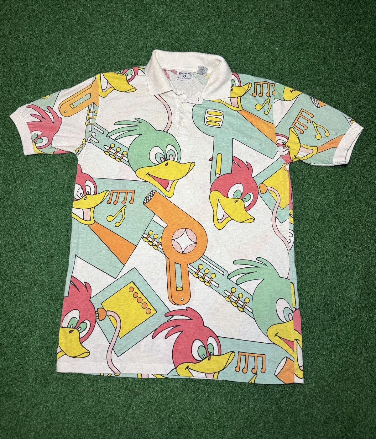 Spalding Vintage 90s Woody Wood Pecker Cartoon Spalding Polo Shirt Size US M / EU 48-50 / 2 - 1 Thumbnail