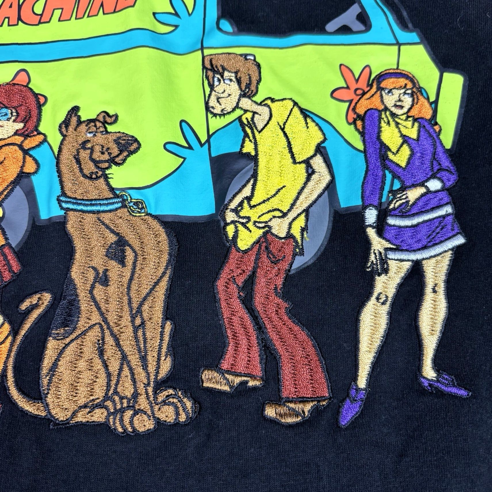 Vintage SCOOBY-DOO Shirt Women’s Medium Black Mystery Machine Embroidered T-Shirt Size M / US 6-8 / IT 42-44 - 4 Thumbnail