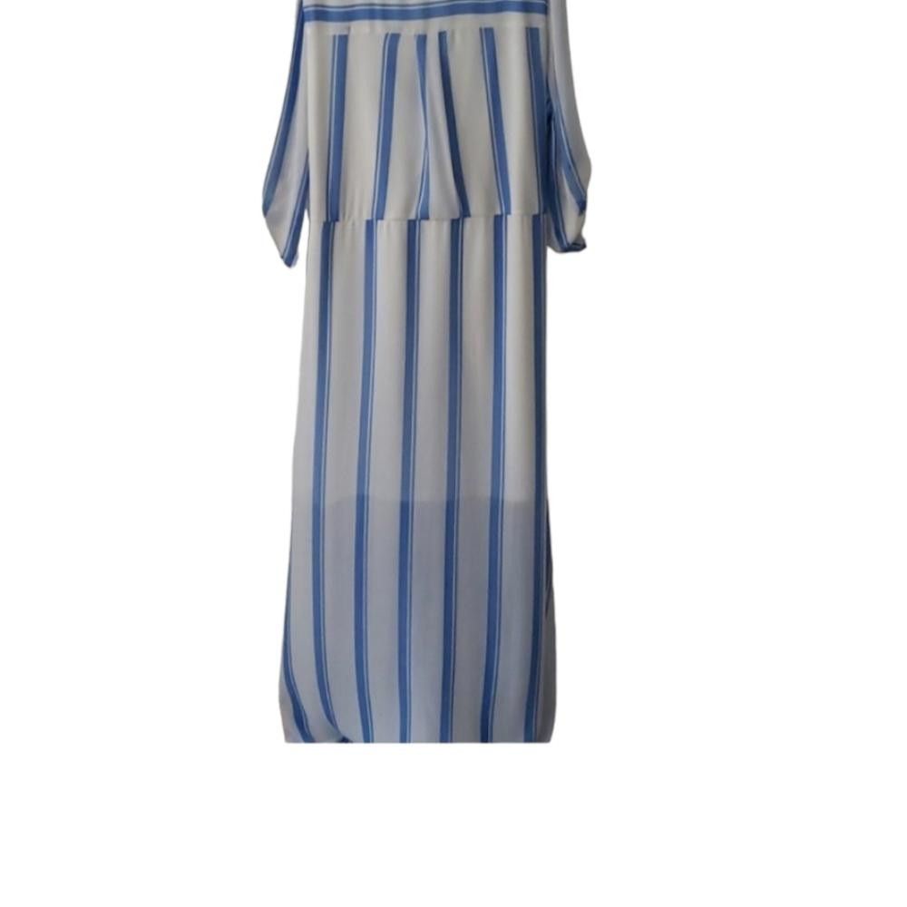 Designer CT1271a BLUE AND WHITE STRIPED MAXI DRESS XL Size XL / US 12-14 / IT 48-50 - 4 Thumbnail