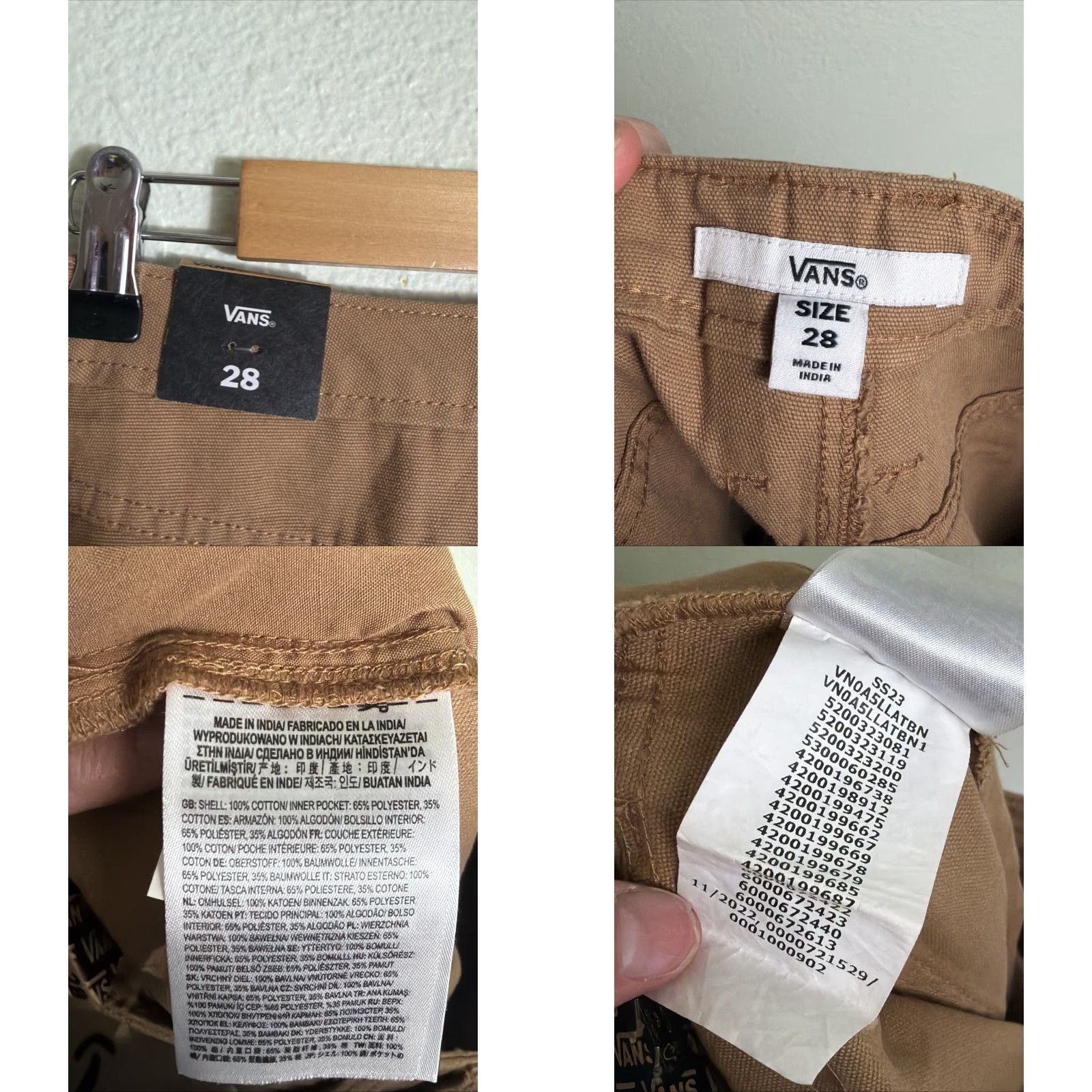 Vans VANS Carpenter Shorts Womens 28x3.5 Duck Brown Utility Workwear Casual Shirt? Size 28" / US 6 / IT 42 - 9 Thumbnail