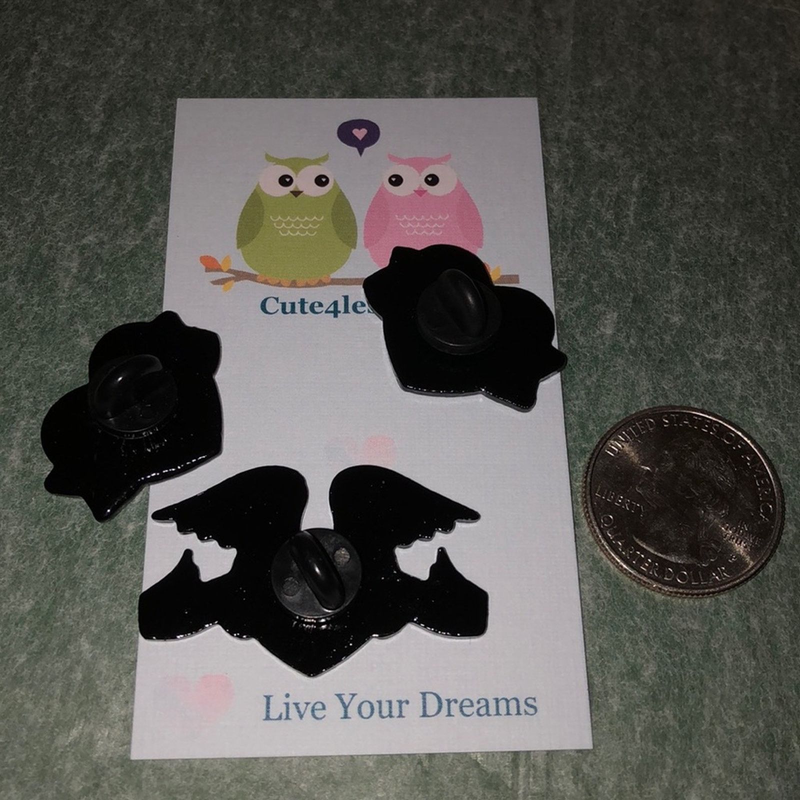 Other 3 Piece True Love Rise Above Heart Pin Brooch Valentine's Size ONE SIZE - 2 Thumbnail