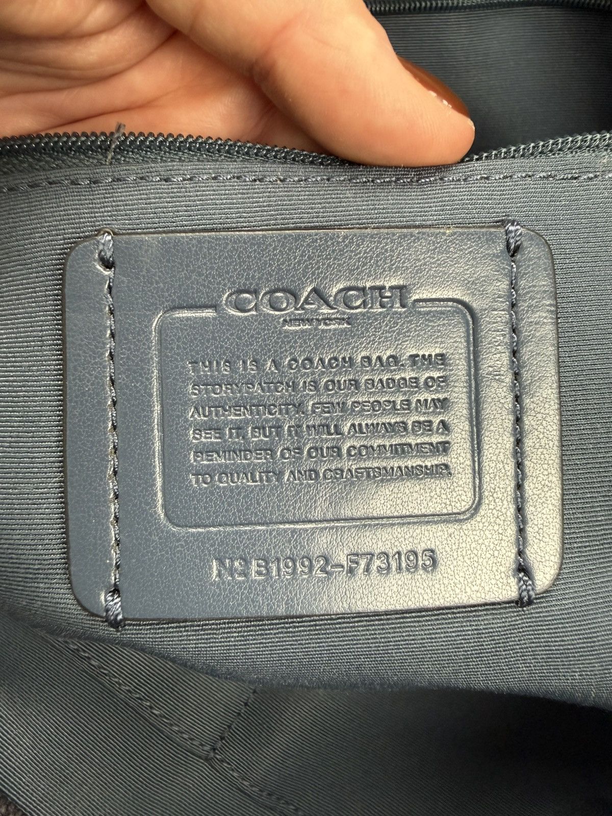 Coach Vintage Coach New York Navi Canvas Tote Bag with Blue Strap Size ONE SIZE - 19 Thumbnail