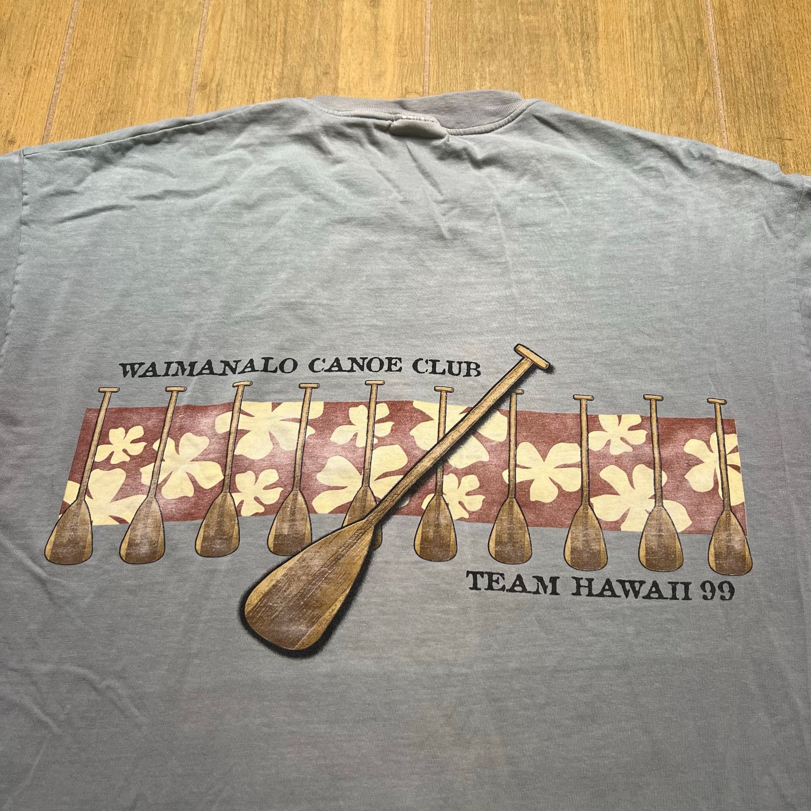 Hanes Vintage Mens T-shirt XL Team Hawaii 99 Surfboard Surf Y2K Size US XL / EU 56 / 4 - 8 Thumbnail