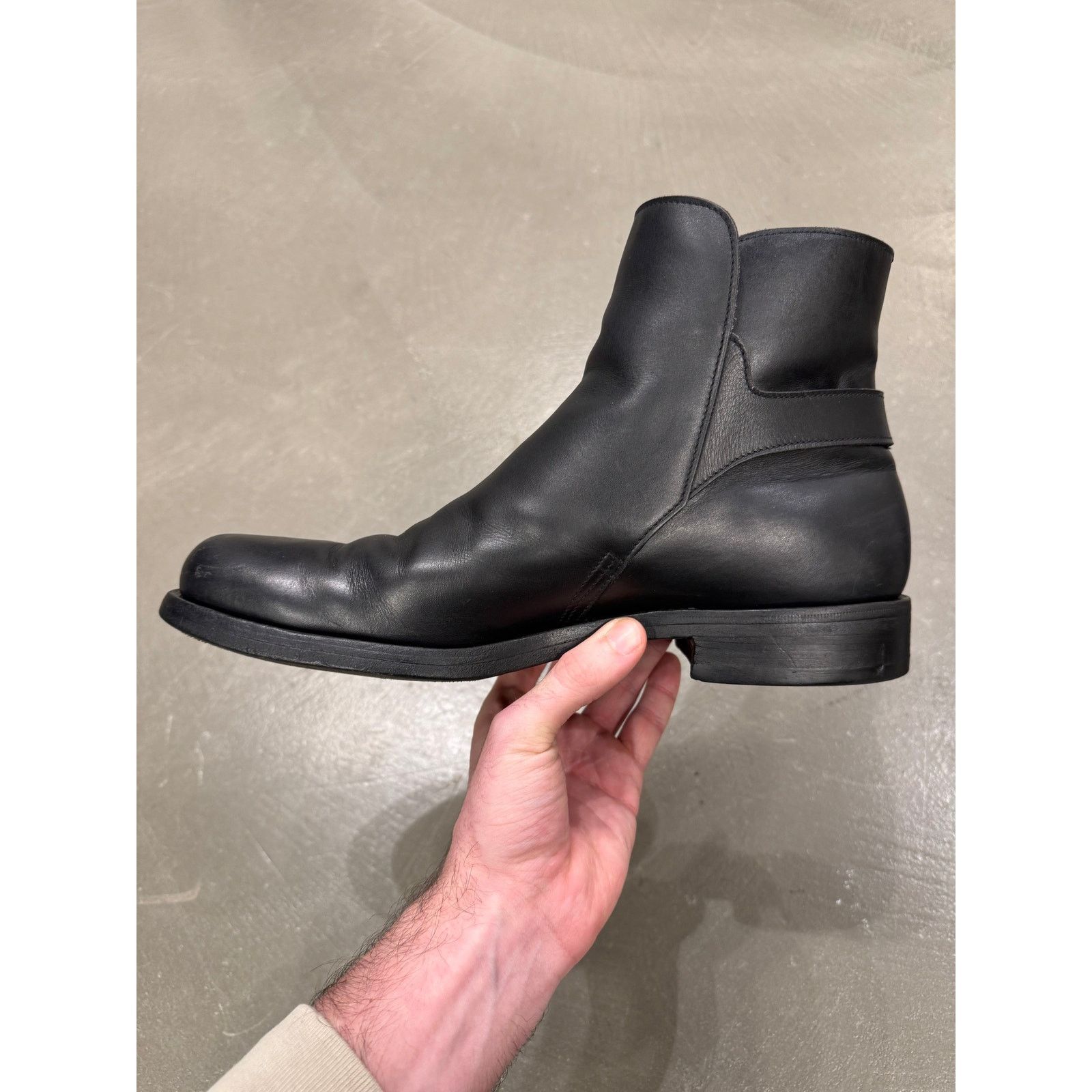 Prada 2000s Prada leather moto boots Size US 12 / IT 42 - 4 Thumbnail
