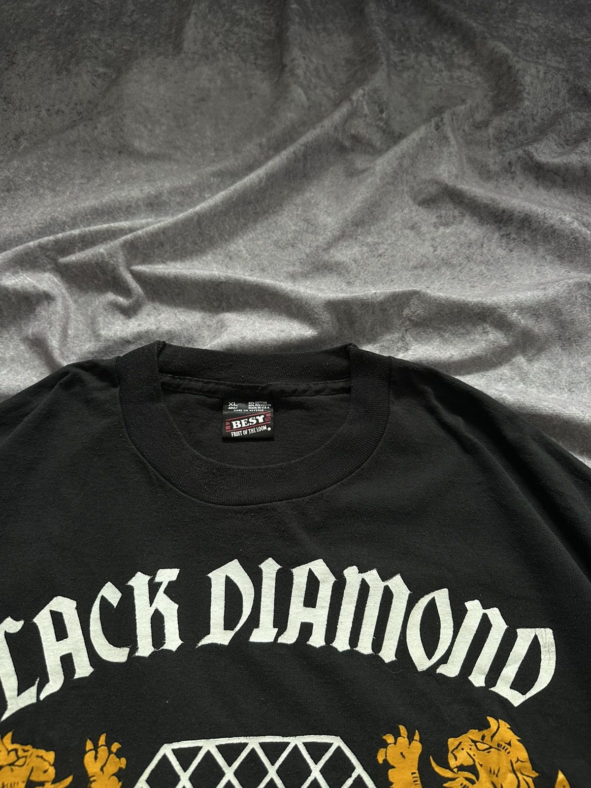 Fruit Of The Loom 90s Black Diamond Riders Johny Sombrero Vintage Black Tee Size US XL / EU 56 / 4 - 8 Thumbnail