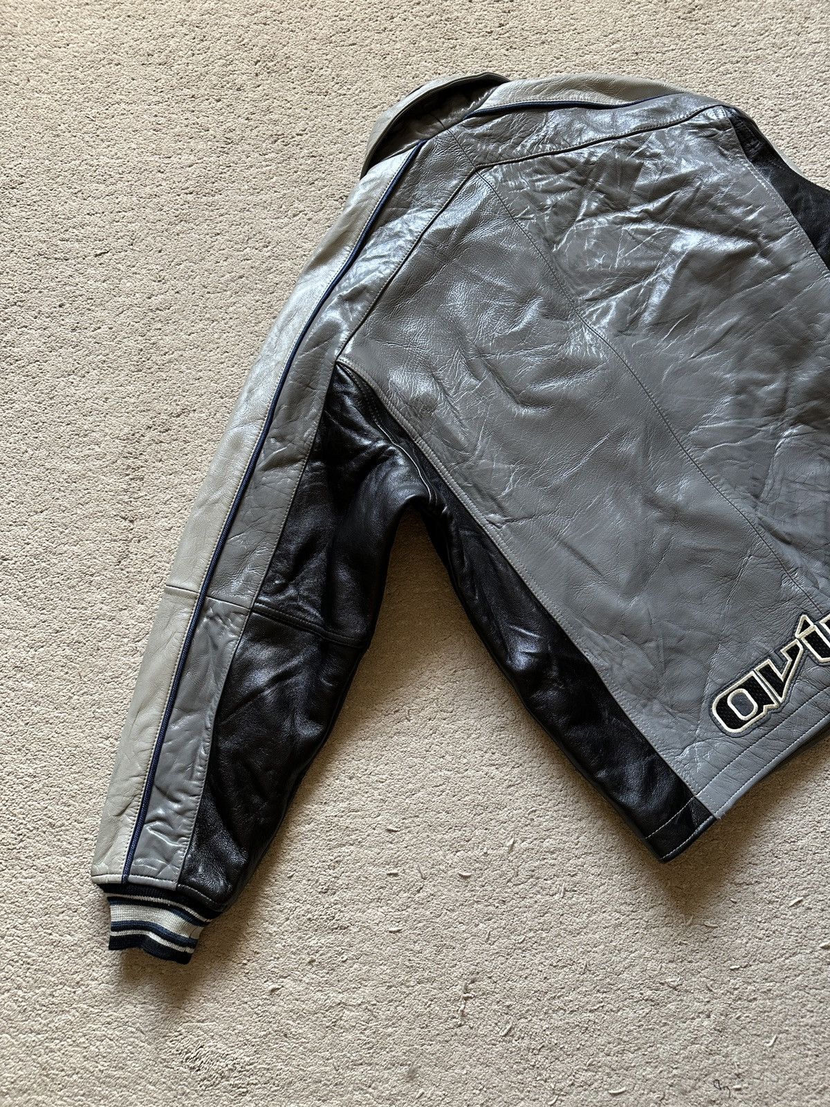Avirex × Vintage 1990s Avirex Spirit of American Leather Varsity Jacket Size US XL / EU 56 / 4 - 15 Thumbnail
