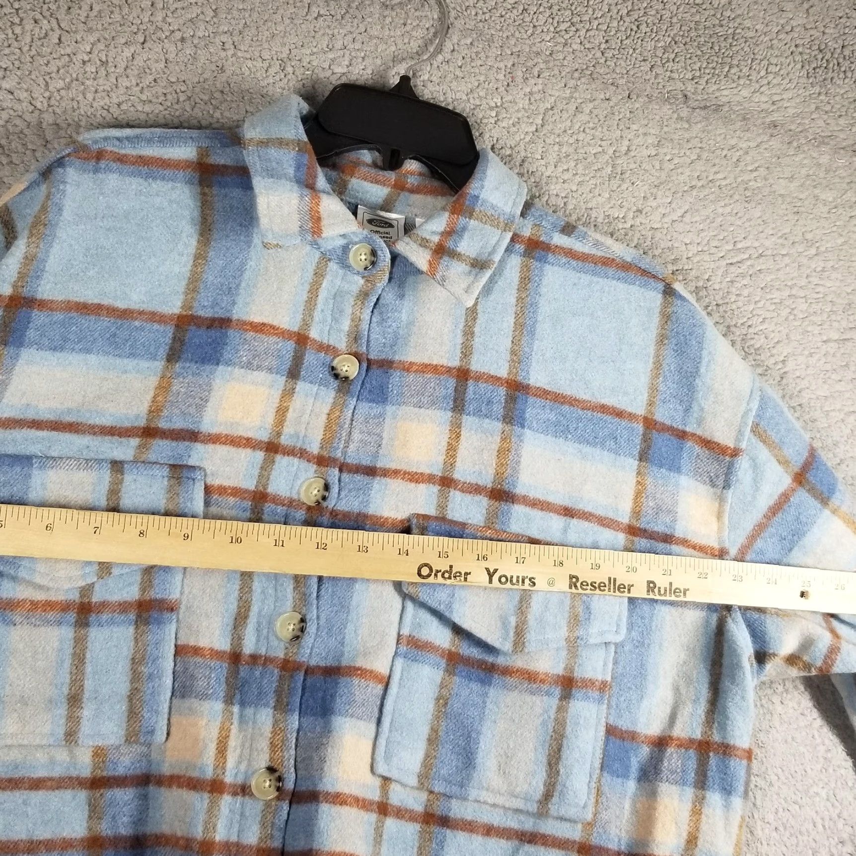 Ford VINTAGE Ford Bronco Flannel Shirt Mens Large Blue Plaid Long Sleeve Button Up Graphic Size US L / EU 52-54 / 3 - 7 Thumbnail
