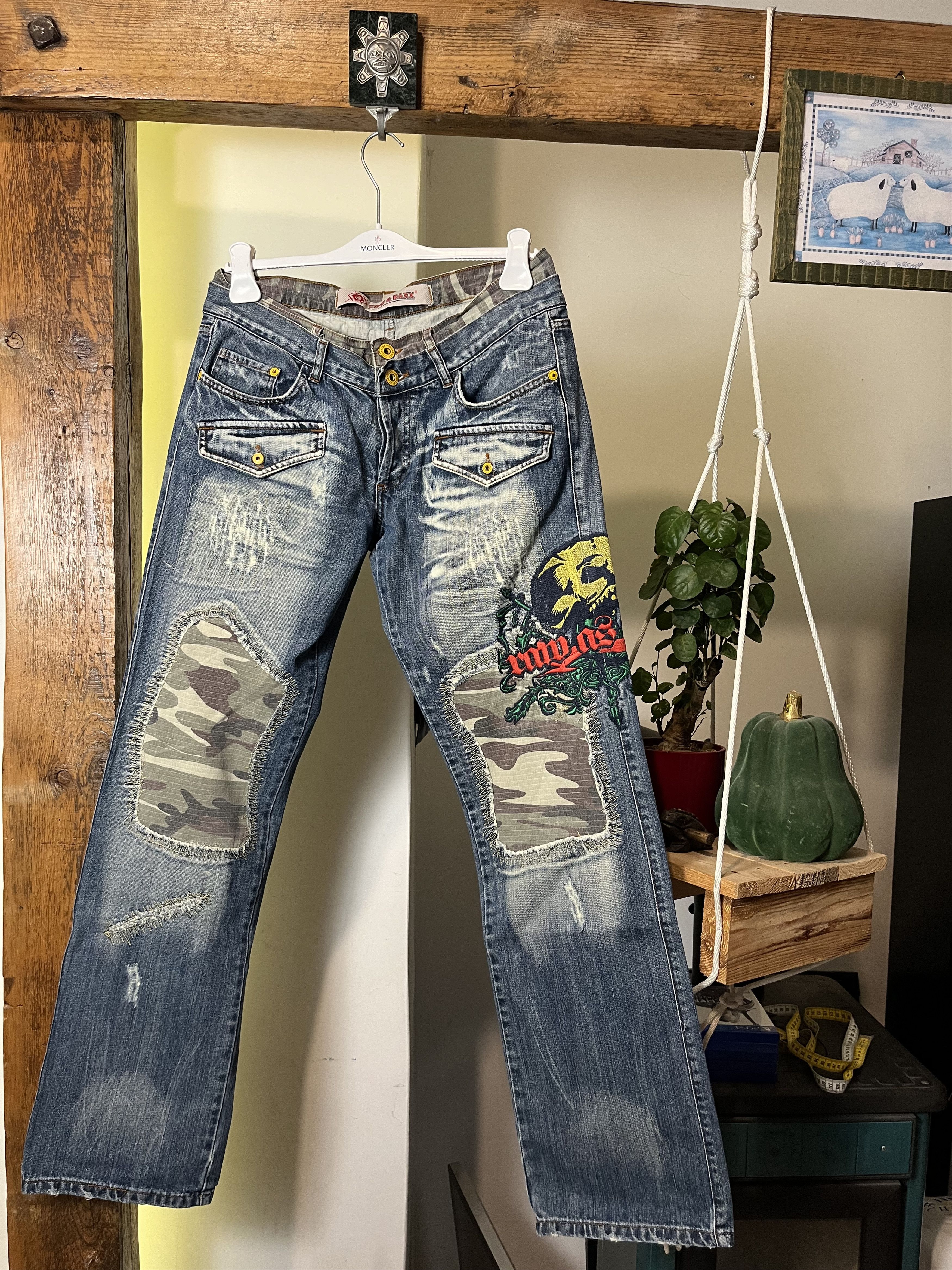 Japanese Brand × Vintage Vintage y2k Denim Japanese Designer Jeans Pants Patchwork Size US 34 / EU 50 - 1 Thumbnail
