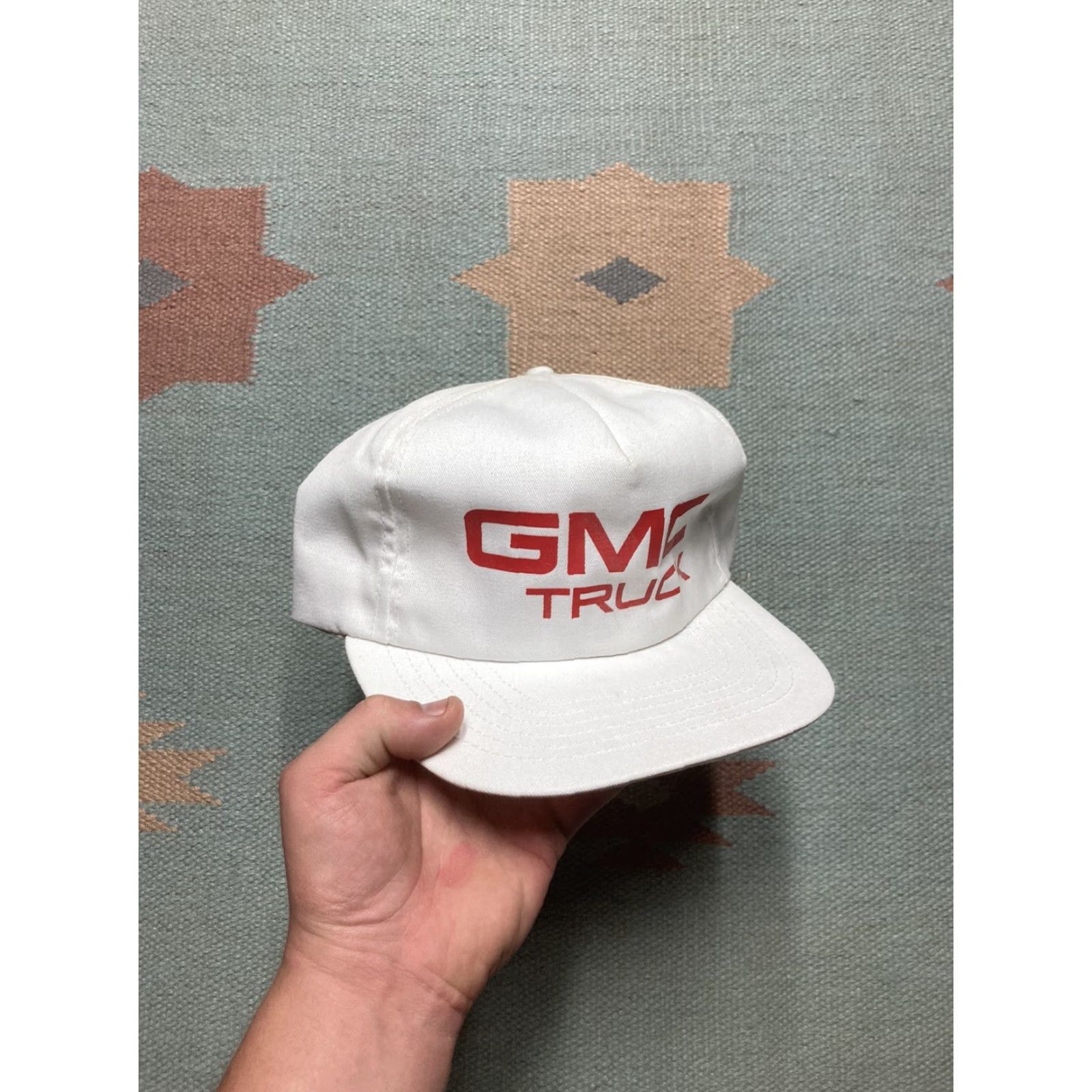 Vintage VINTAGE GMC SnapBack Hat Cap American USA White Adjustable Men Hat Cap Truck Automobile Car Mechanic Made in USA Size ONE SIZE - 2 Thumbnail