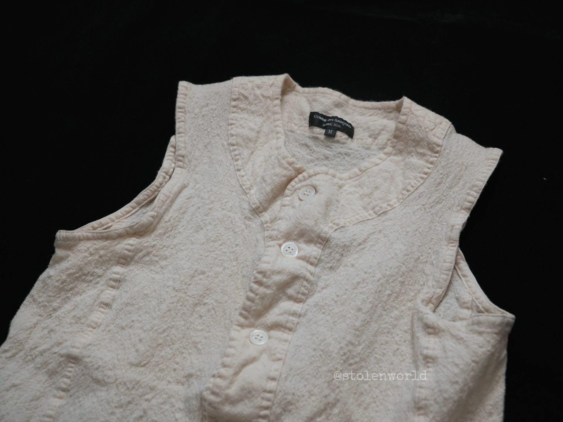 Comme des Garcons Comme des Garçons Comme Plus Napped Wool Vest Cream M Size M / US 6-8 / IT 42-44 - 6 Thumbnail
